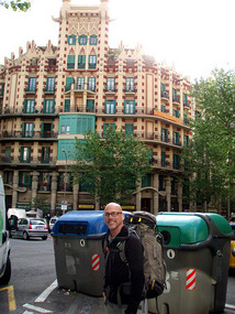 Walking the 2 miles to our hostel from train