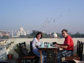 Agra - Breakfast With The Taj Mahal.
