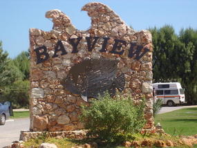 Bayview's Welcome Sign By Day.