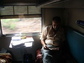 Avan Relaxing On The Tazara Train.