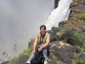 Heather At Victoria Falls.