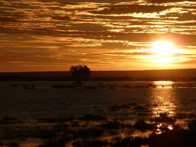 Sunset Over The Flood.