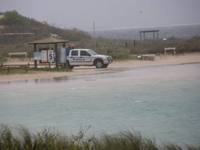 Police Survey The Bay.