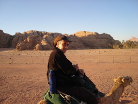 Avan Enjoys A Camel Ride - Wadi Rum.