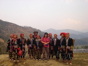 With Some Hill Tribe Women On A Trek.