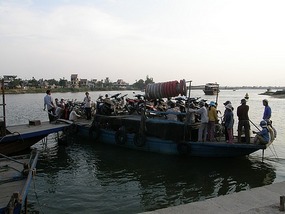 Hoi An - Motorbike Ferry.