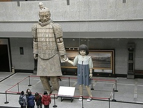 Giant Manequins From The Olympic Games.