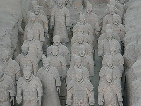 Close Up Of The Terracotta Warriors.