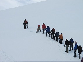 Hiking In The Ice.