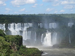 First View Of The Iguacu Falls (Brazilian Side).