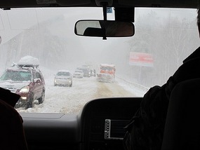 Driving In The Snow.