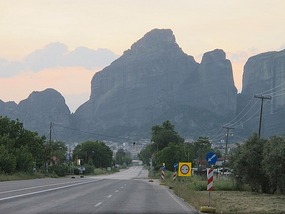 Approaching Meteora.