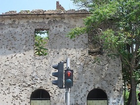 Mostar Bombing Marks.