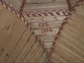 Inside Ceiling Of The Old Church.
