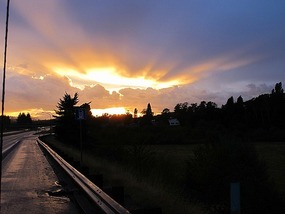 Sunset After A Rainy Day.