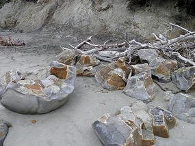 Cracked Eggs - Moeraki Bolders.