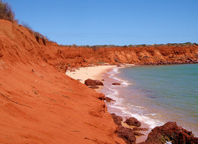 Red Earth, White Sand, And Crystal Blue Water