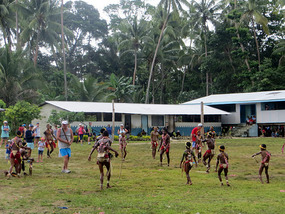 Trobriand Cricket - Island Kids vs Tourists.