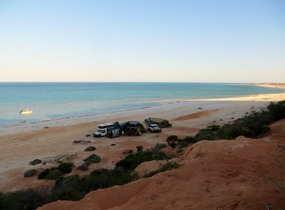 Our campsite on the beach  