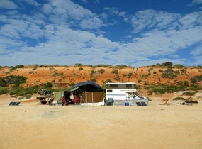 Early beach camp
