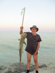 Avan with our 'last minute" shark
