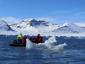 Zodiac ride among the icebergs
