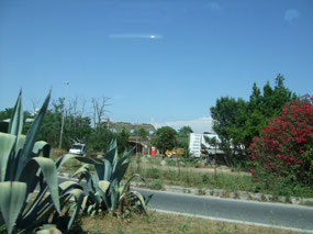 On our way to Rome - taxi ride