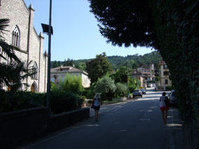 Road to villa (after church on left)