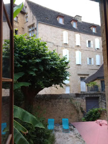 View of courtyard from window