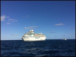Cruise Ship off of Little Stirrup Cay