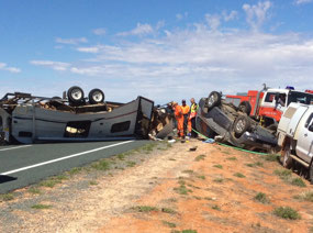 Just out of Wilcannia ...lucky no major injuries