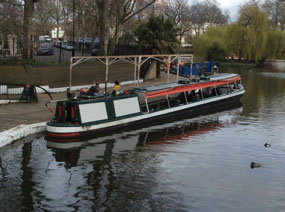 Our river barge on the Regent Canal