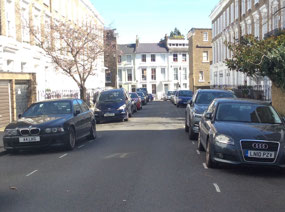 Street scene at Chalk Farm