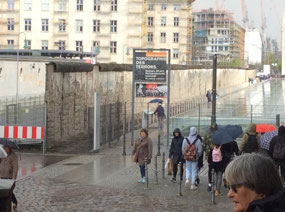 The wall on the Wilhelmstrabe in Berlin