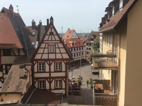 Old town village scene