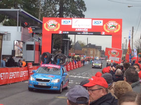 Support cars at Tour finish