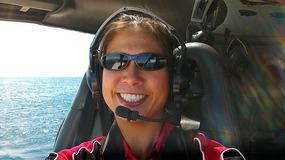 Flying in a helicopter!