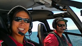 Me as co-pilot (!) with the pilot