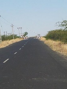 India Bridge in the distance