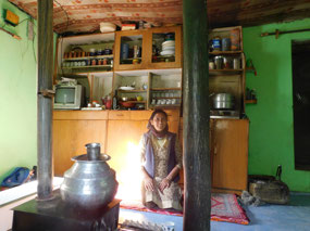 With Lobsang at her home
