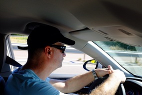 Mike at the wheel