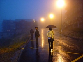 Walking home in the mist