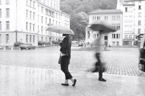 Walking in the rain