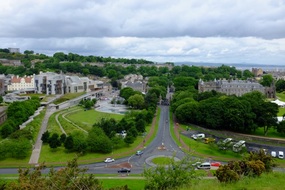 Looking over Hollyroodhouse Palace