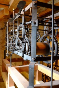 Clock workings in the tower