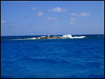 coming through the cut to get into Cambridge Cay