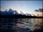 First light of our overnight sail to Martinique