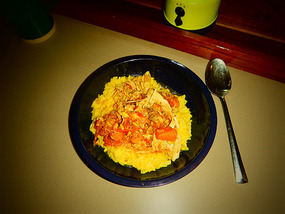 Tony's Curry Chicken and Saffron rice. YUM!!!