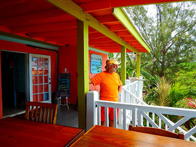 The back deck of the "front porch"?!?