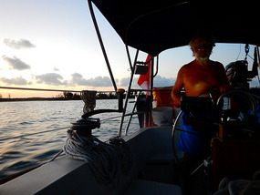 Awake at 5:30am and anchor was up at 6am!